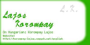 lajos korompay business card